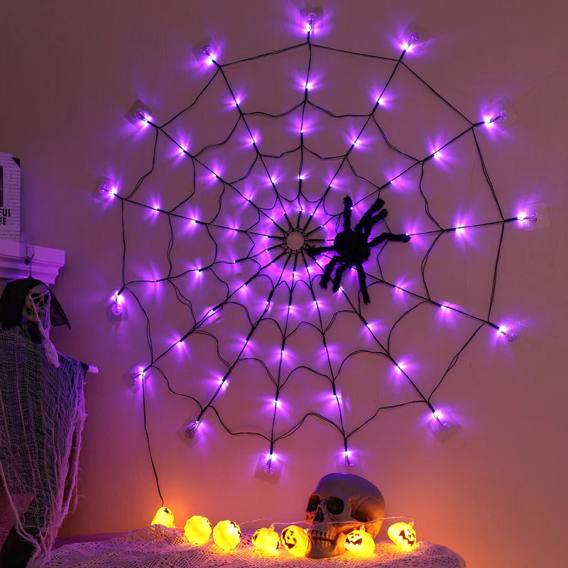 Glowing Spider Web LED Decoration