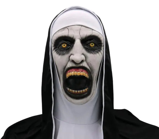 Ghostly Nun Face Halloween Mask