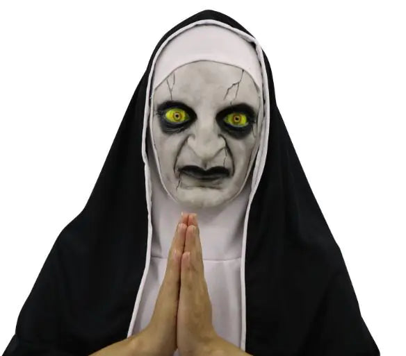 Ghostly Nun Face Halloween Mask