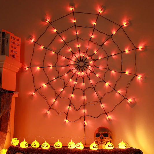 Glowing Spider Web LED Decoration