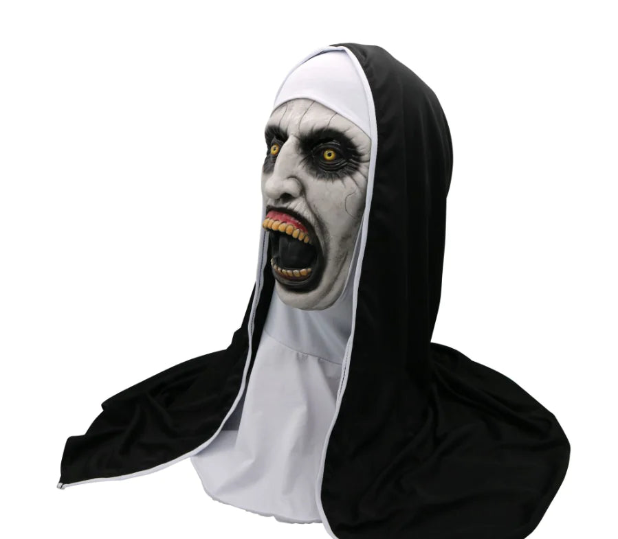 Ghostly Nun Face Halloween Mask
