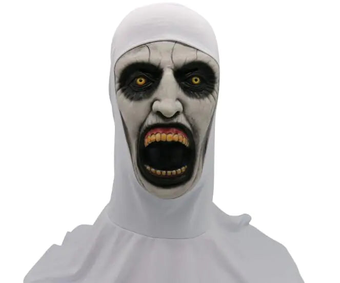 Ghostly Nun Face Halloween Mask